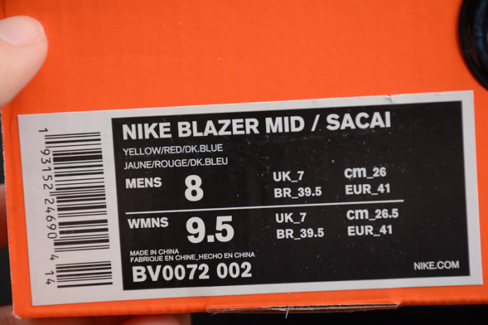 sacai x blazer mid